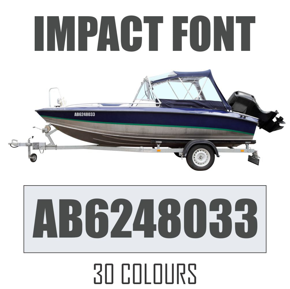 Boat Decal Numbers
